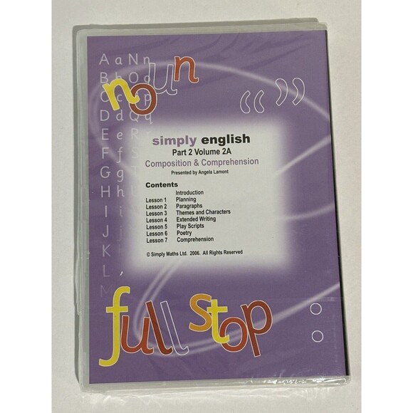 Simply English Part2 - 2A - DVD Simply Maths Study Program Brand New/Sealed 2006 - Picture 2 of 4